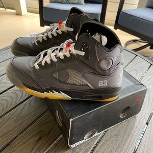 Off White Retro Jordan 5 Black